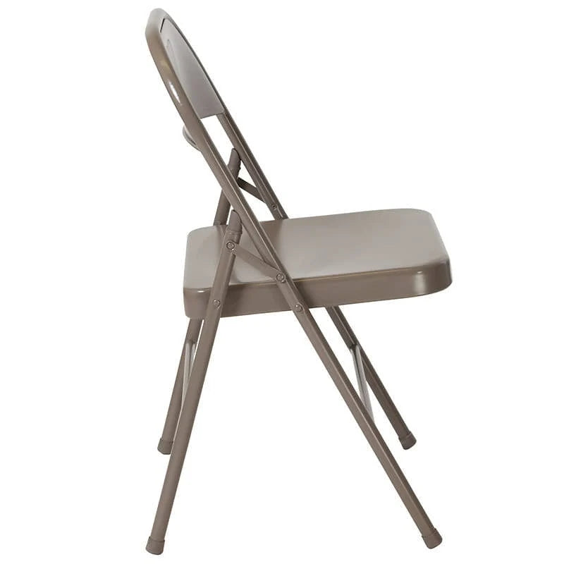 HERCULES Series Double Braced Black Metal Folding Chair Set of 2 [BD-F002-BK-GG] Pie's Variety Store