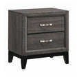 Watson 2-Drawer Nightstand Grey Oak And Black - 212422 Pie's Variety Store
