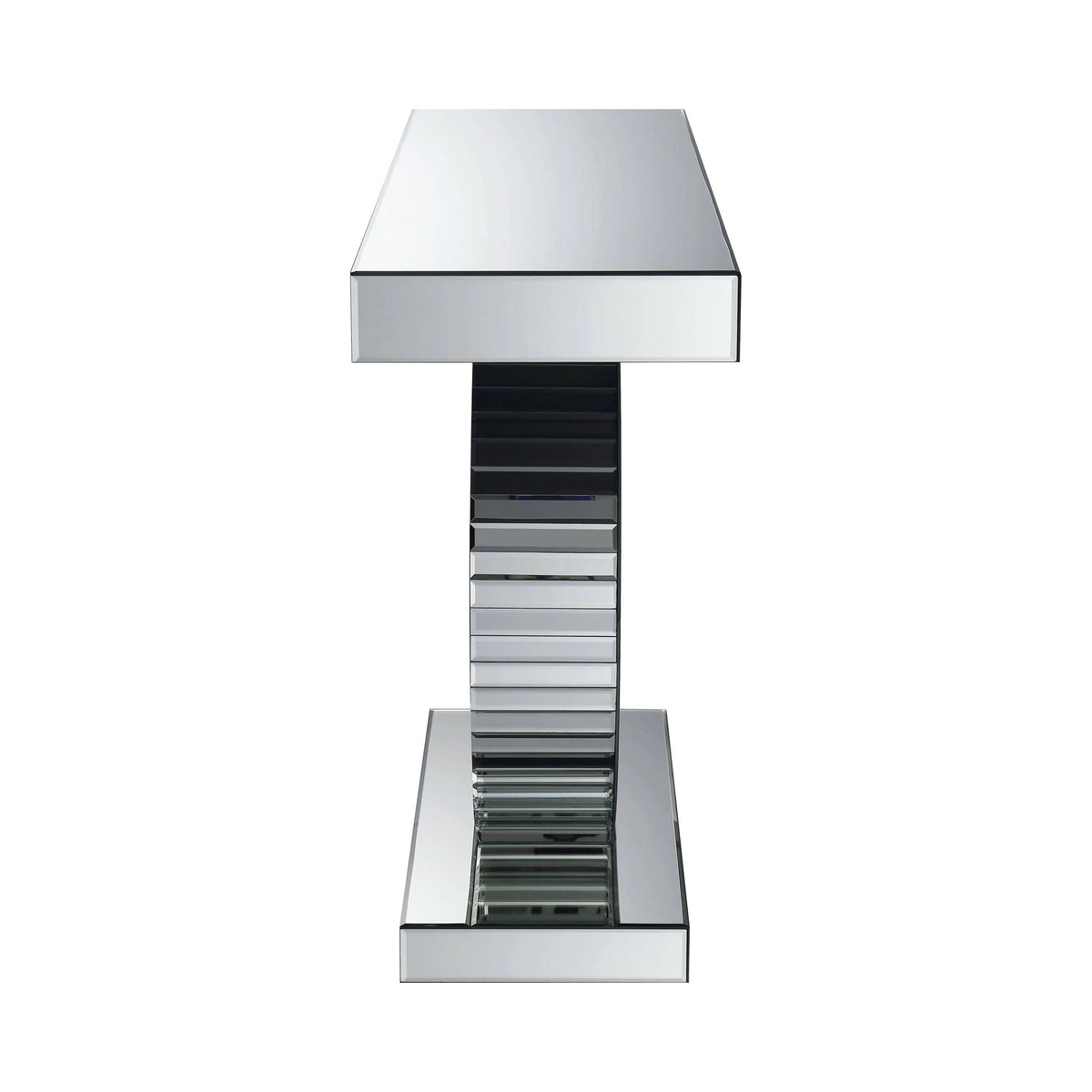Rectangular Console Table With Circular Base Clear Mirror - 951051 Pie's Variety Store