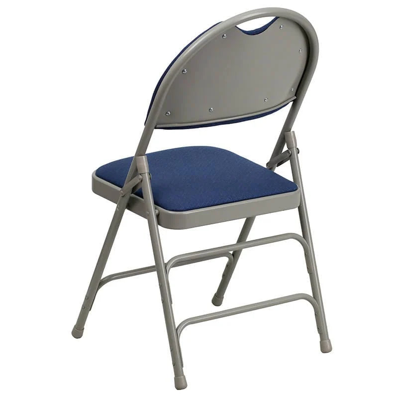 2 Pk. HERCULES Series Ultra-Premium Triple Braced Navy Fabric Metal Folding Chair with Easy-Carry Handle [2-HA-MC705AF-3-NVY-GG] Fl Furniture