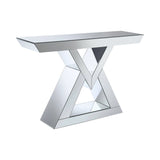 Console Table With Triangle Base Clear Mirror - 930009 Pie's Variety Store