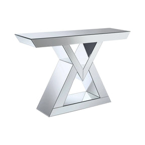 Console Table With Triangle Base Clear Mirror - 930009 Pie's Variety Store