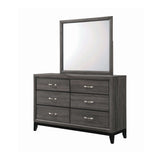 Watson Queen Bed Grey Oak And Black 4PC Set - SET4PC212421Q Pie's Variety Store