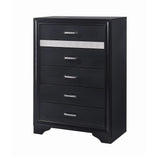 Miranda 5-Drawer Chest Black And Rhinestone - 206365 Pie's Variety Store