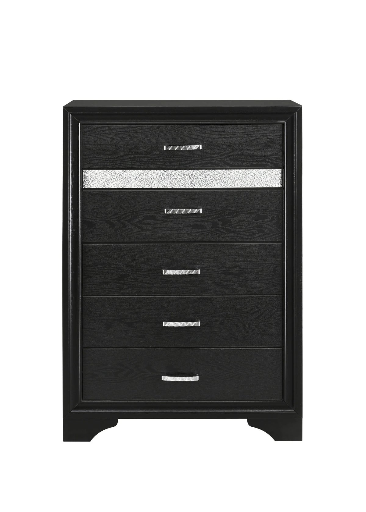 Miranda 5-Drawer Chest Black And Rhinestone - 206365 Pie's Variety Store