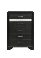 Miranda 5-Drawer Chest Black And Rhinestone - 206365 Pie's Variety Store