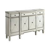 4-Door Wine Cabinet Clear Mirror - 102595 Pie's Variety Store
