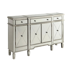 4-Door Wine Cabinet Clear Mirror - 102595 Pie's Variety Store