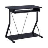 Computer Desk With Keyboard Tray Black perfect for the contemporary specialist or entrepreneur.- 800217 coastmega