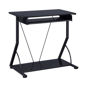 Computer Desk With Keyboard Tray Black perfect for the contemporary specialist or entrepreneur.- 800217 coastmega