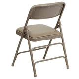 2 Pk. HERCULES Series Curved Triple Braced & Double Hinged Beige Vinyl Metal Folding Chair [2-HA-MC309AV-BGE-GG] Fl Furniture