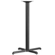 23.5inches x 29.5inches Restaurant Table X-Base with 3inch Dia. Bar Height Column [XU-T2230-BAR-GG] Fl Furniture