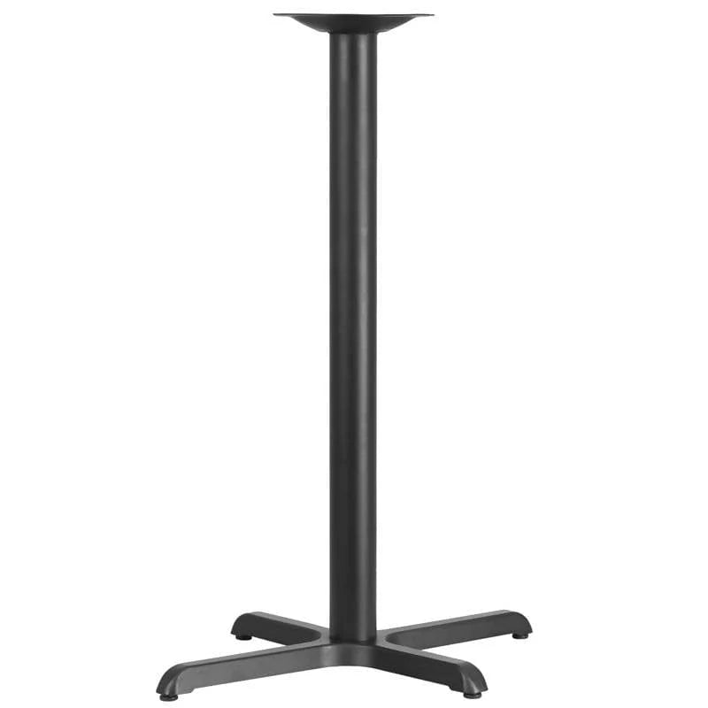 23.5inches x 29.5inches Restaurant Table X-Base with 3inch Dia. Bar Height Column [XU-T2230-BAR-GG] Fl Furniture