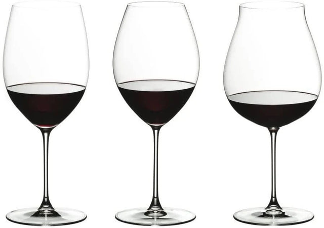 Riedel Veritas Red Wine Tasting Set revolutionizes the grape varietal-specific wine glass. The result is convincing: lighter