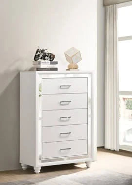 Whitaker 5-Drawer Chest White - 223335 Pie's Variety Store