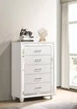 Whitaker 5-Drawer Chest White - 223335 Pie's Variety Store