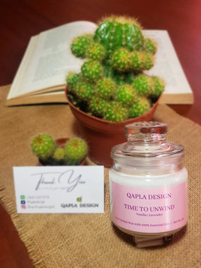 QAPLA DESIGN - Time To Unwind - Vanilla & Lavender - Unwind with the aromatic blend of sweet creamy Vanilla and light floral Lavender