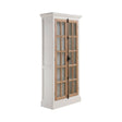 2-Door Tall Cabinet Antique White And Brown - 950965 Pie's Variety Store