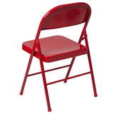 HERCULES Series Double Braced Black Metal Folding Chair Set of 2 [BD-F002-BK-GG] Pie's Variety Store