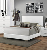 Felicity Queen Panel Bed Glossy White - 203501Q Pie's Variety Store