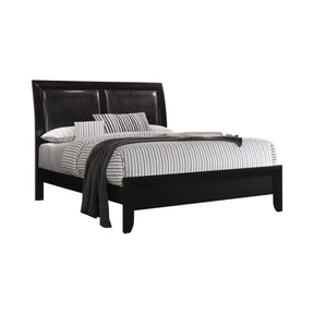 Briana Queen Upholstered Panel Bed Black - 200701Q Pie's Variety Store