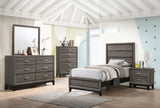 Watson Twin Panel Bed Grey Oak - 212421T Pie's Variety Store