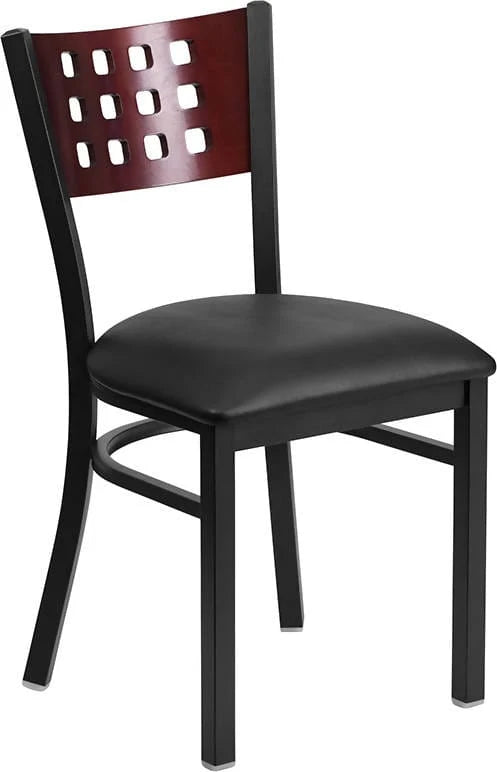  Black Vinyl Seat [XU-DG-60117-MAH-BLKV-GG] Pie's Variety Store