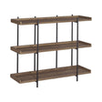 Lawtey 3-Shelf Bookcase Aged Walnut - 804293 coastmega