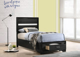 Miranda Twin Storage Bed Black - 206361T Pie's Variety Store
