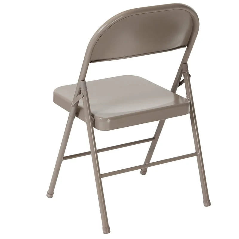 HERCULES Series Double Braced Black Metal Folding Chair Set of 2 [BD-F002-BK-GG] Pie's Variety Store