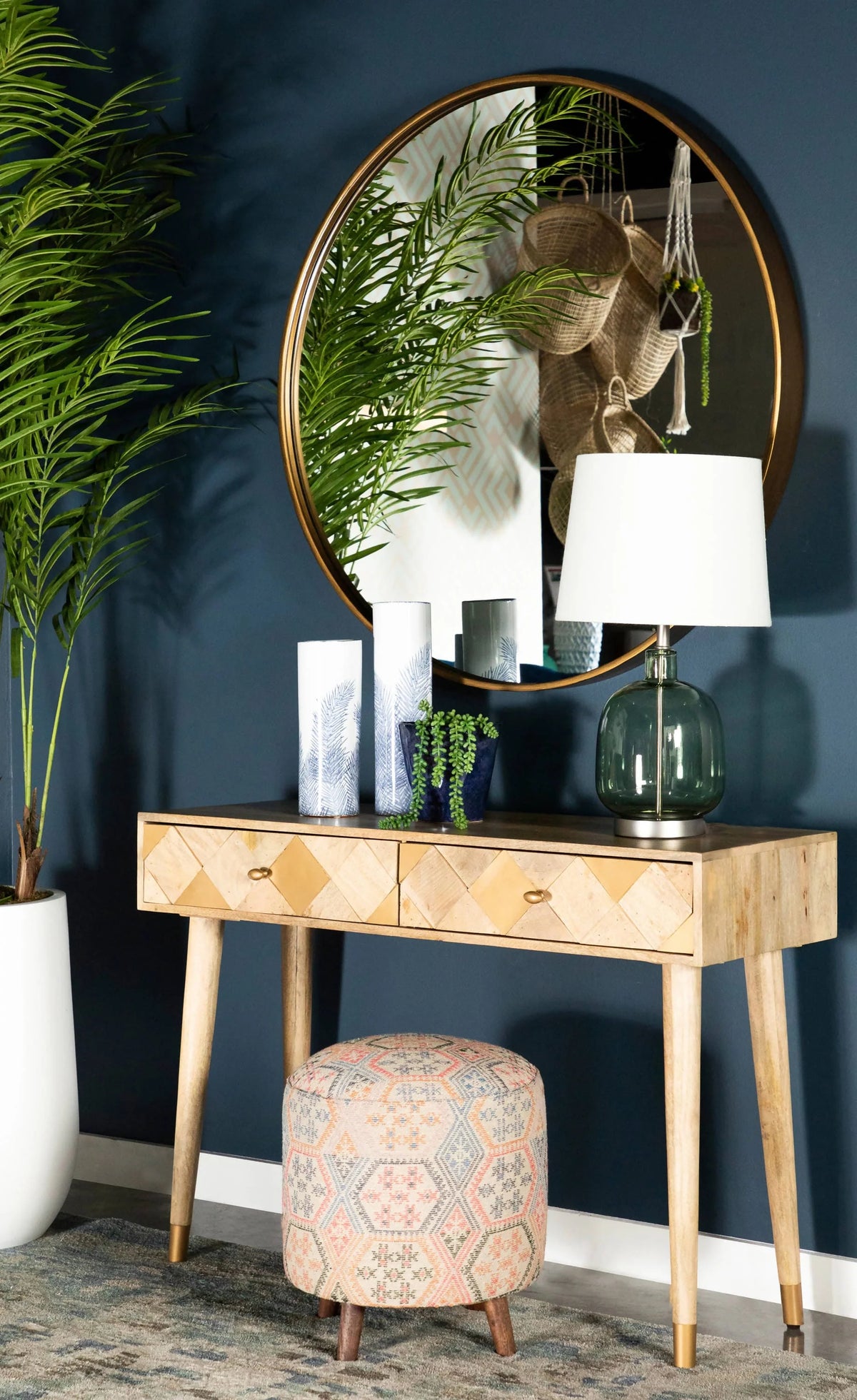 Rectangular Storage Console Table Natural - 933460 Pie's Variety Store