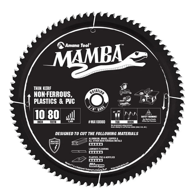MAMBA SAW BLADE (AMANA TOOLS) #MA10080 MEGA