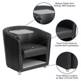 Black LeatherSoft Guest Chair with Tablet Arm