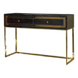2-Drawer Console Table Black And Gold - 952820 Pie's Variety Store