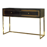 2-Drawer Console Table Black And Gold - 952820 Pie's Variety Store