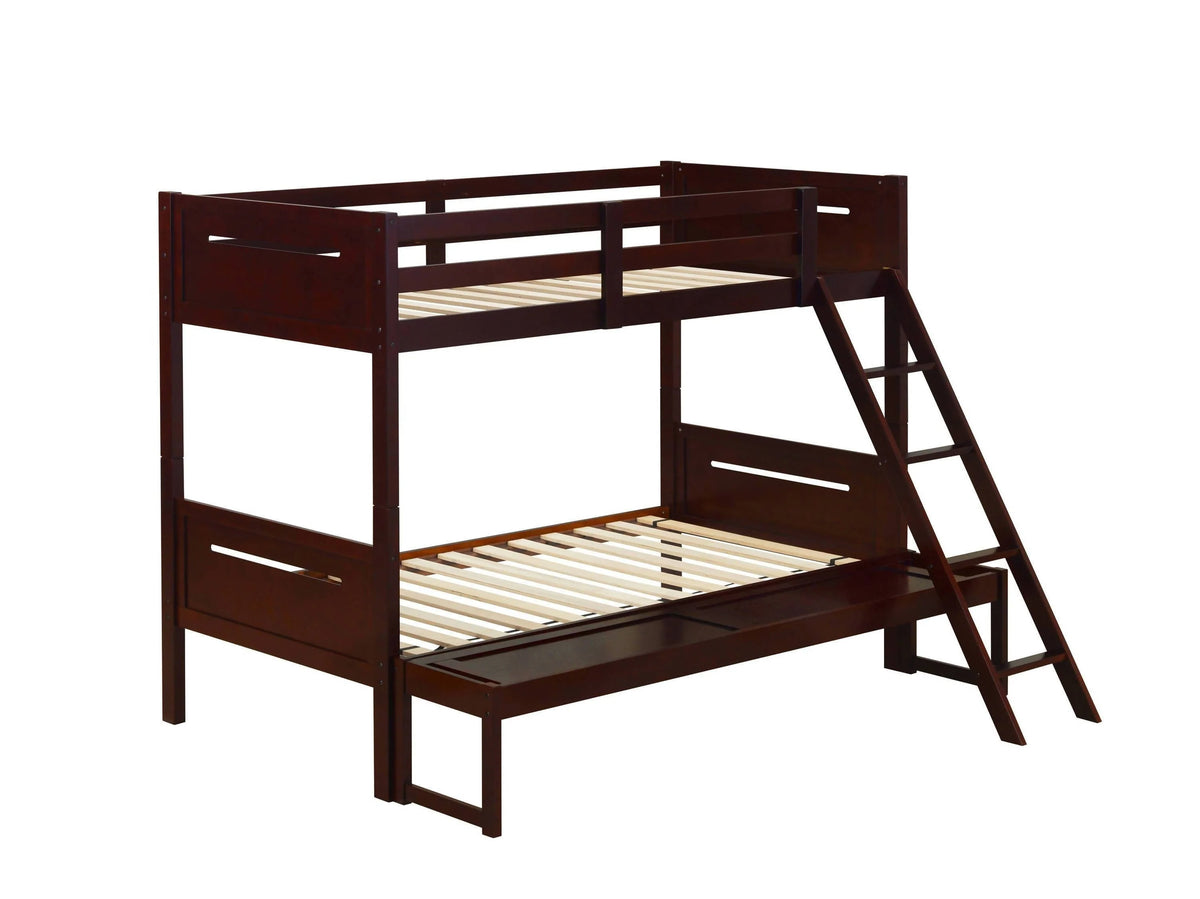 Littleton Twin/Full Bunk Bed Espresso - 405052BRN A-Z Store Nadia