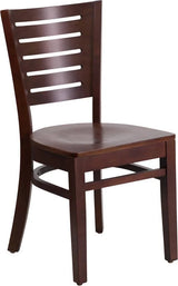 Darby Series Slat Back Walnut Wood Restaurant Chair [XU-DG-W0108-WAL-WAL-GG] Pie's Variety Store