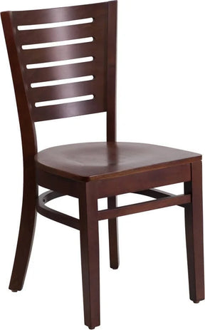 Darby Series Slat Back Walnut Wood Restaurant Chair [XU-DG-W0108-WAL-WAL-GG] Pie's Variety Store