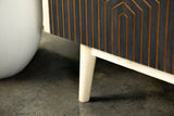 2-Door Accent Cabinet White Washed And Black