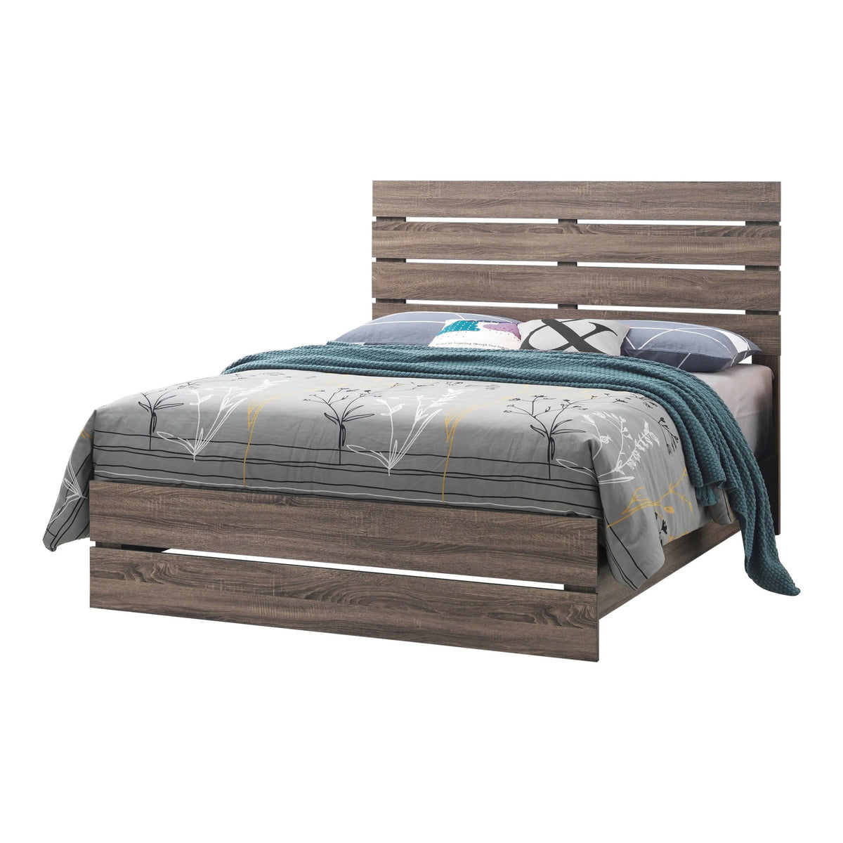 Brantford Queen Panel Bed Barrel Oak 4PC Set - SET4PC207041Q Pie's Variety Store