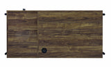 Lawtey 2-Drawer Writing Desk With Outlet Aged Walnut -this wooden desk has all you need for hours of productivity. 804291 coastmega