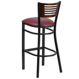  Black Vinyl Seat [XU-DG-6H1B-WAL-BAR-BLKV-GG] Pie's Variety Store