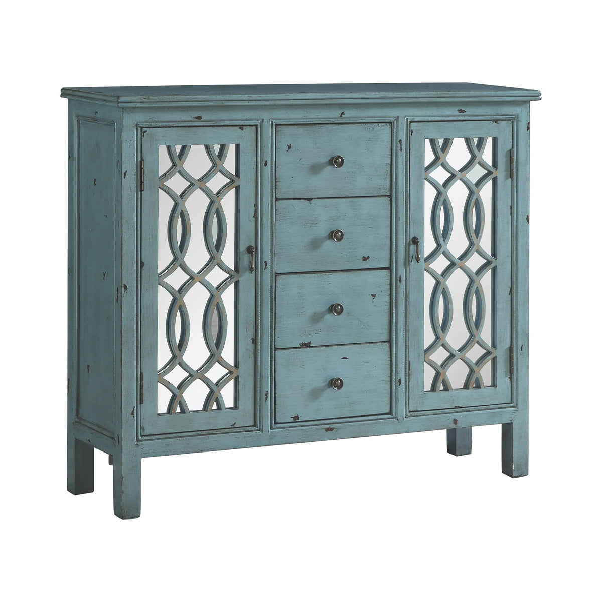 4-Drawer Accent Cabinet Antique Blue - 950736 Pie's Variety Store