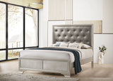 Salford Eastern King Panel Bed Metallic Sterling And Charcoal Grey - 222721KE Pie's Variety Store