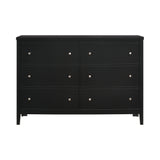 Carlton 6-Drawer Rectangular Dresser Black - 215863 Pie's Variety Store