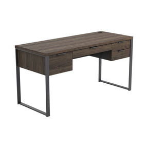 Pattinson 4-Drawer Writing Desk Aged Walnut And Gunmetal - 803371 Pie's Variety Store