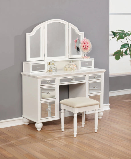2-Piece Vanity Set White And Beige - 930133 coastmega