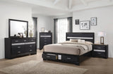 Miranda Queen 2-Drawer Storage Bed Black 4PC Set - SET4PC206361Q Pie's Variety Store