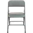 Advantage Grey Padded Metal Folding Chair - Grey 1-in Fabric Seat - Set of 2 [DPI903F-GG] Pie's Variety Store