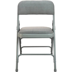 Advantage Grey Padded Metal Folding Chair - Grey 1-in Fabric Seat - Set of 2 [DPI903F-GG] Pie's Variety Store